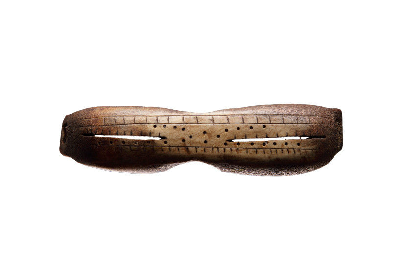 North Alaska Inupiak Eskimo Caribou Bone Snow Goggles